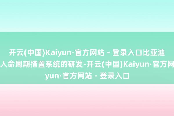 开云(中国)Kaiyun·官方网站 - 登录入口比亚迪正用功于电板人命周期措置系统的研发-开云(中国)Kaiyun·官方网站 - 登录入口