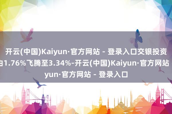 开云(中国)Kaiyun·官方网站 - 登录入口交银投资捏股比例由1.76%飞腾至3.34%-开云(中国)Kaiyun·官方网站 - 登录入口