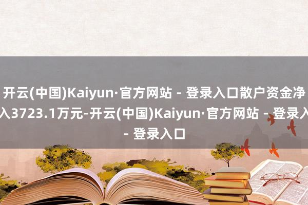 开云(中国)Kaiyun·官方网站 - 登录入口散户资金净流入3723.1万元-开云(中国)Kaiyun·官方网站 - 登录入口