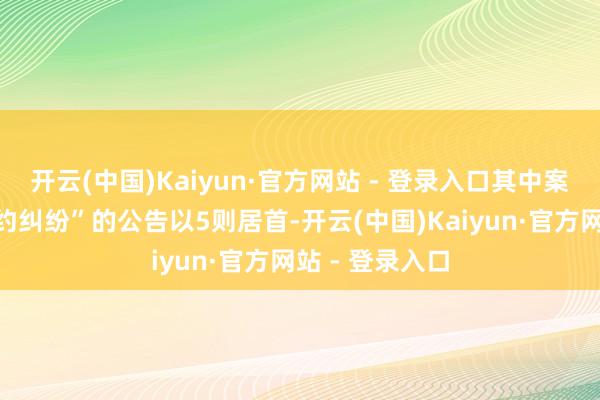 开云(中国)Kaiyun·官方网站 - 登录入口其中案由为“贸易条约纠纷”的公告以5则居首-开云(中国)Kaiyun·官方网站 - 登录入口