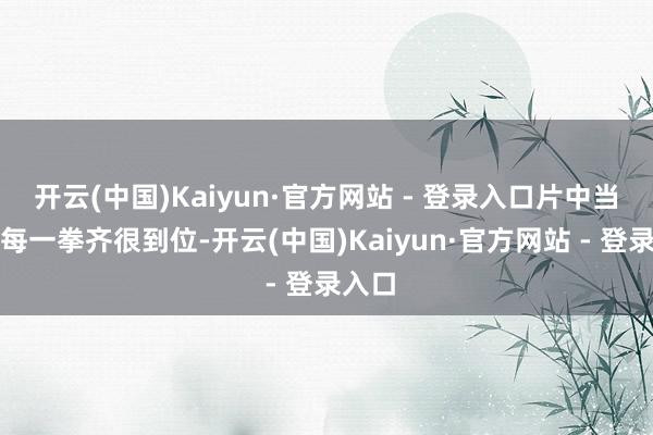 开云(中国)Kaiyun·官方网站 - 登录入口片中当作戏每一拳齐很到位-开云(中国)Kaiyun·官方网站 - 登录入口