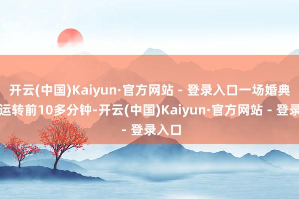 开云(中国)Kaiyun·官方网站 - 登录入口一场婚典庆典运转前10多分钟-开云(中国)Kaiyun·官方网站 - 登录入口