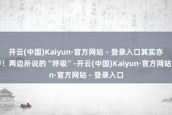 开云(中国)Kaiyun·官方网站 - 登录入口其实亦然腹黑骤停！两边所说的“呼吸”-开云(中国)Kaiyun·官方网站 - 登录入口