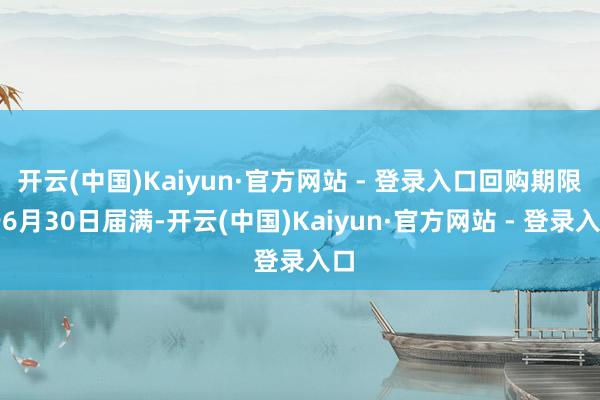 开云(中国)Kaiyun·官方网站 - 登录入口回购期限于6月30日届满-开云(中国)Kaiyun·官方网站 - 登录入口