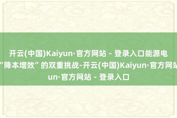 开云(中国)Kaiyun·官方网站 - 登录入口能源电板行业面对“降本增效”的双重挑战-开云(中国)Kaiyun·官方网站 - 登录入口