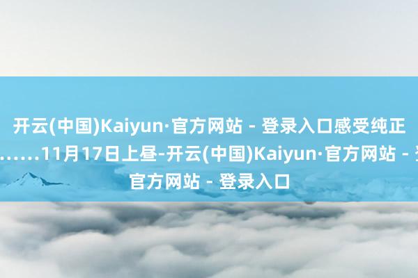 开云(中国)Kaiyun·官方网站 - 登录入口感受纯正“年味”……11月17日上昼-开云(中国)Kaiyun·官方网站 - 登录入口