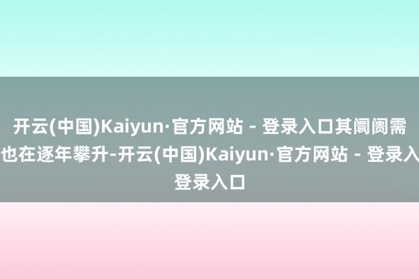 开云(中国)Kaiyun·官方网站 - 登录入口其阛阓需求也在逐年攀升-开云(中国)Kaiyun·官方网站 - 登录入口
